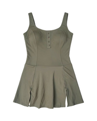 Button-Front Skater Mini Dress for Women
