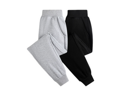 Unisex Kids Cotton Sweatpants with Elastic Waist & Pockets