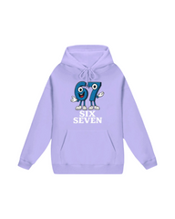 67 Number Graphic Print Hoodie