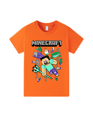 Block World Adventure Graphic Tee | 100% Breathable Cotton T-Shirt
