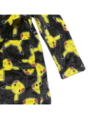 Pokémon Pikachu Kids Graphic Plush Fleece Hooded Bathrobe