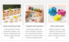 Wooden Counting and Shape Recognition Stick Toy