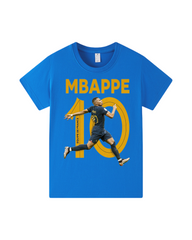 Soccer Superstar Mbappé Graphic Kids Short Sleeve Cotton Tee