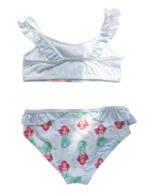 Ariel Little Mermaid Patterned Bikini with Ruffles