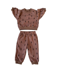 Ribbed Cotton Two-Piece Lounge & Sleepwear Set – Toddler Pullover Top and Pants