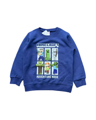 Minecraft Crewneck Sweatshirt with Graphic Print for Kids - Cotton Long Sleeve Pullover