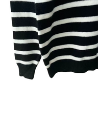 Classic Striped Breton Sweater – Long Sleeve Crewneck Pullover