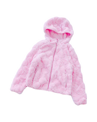 Warm Faux Fur Kids Hooded Winter Jacket – Pink Outerwear