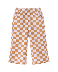 Checkered Cotton Trousers for Girls
