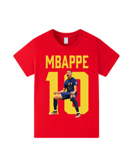 Kylian Mbappe #10 Soccer Jersey for Kids Short Sleeve Football Tee