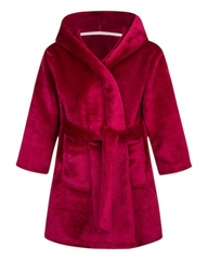 Fluffy Patterned Girls' Bath Robe