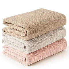 Set-Of-Three Swaddle Blankets of Different Colours
