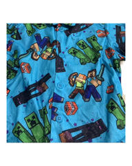 Boys Minecraft Print Flannel Pajamas – Soft Winter Nightwear Set
