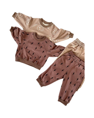 Ribbed Cotton Two-Piece Lounge & Sleepwear Set – Toddler Pullover Top and Pants