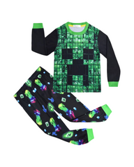 Minecraft Enderman and Creeper Boys Graphic Pajama Set - Long Sleeve Sleepwear