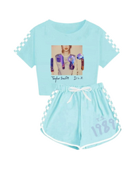 Taylor Swift Print Cotton Top with Short Set
