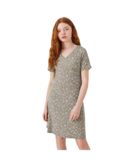 Floral Print Cottagecore Dress - Short Puff Sleeve