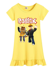 Girls' Pyjama Dress with Roblox Design