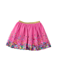 Pink Polka Dot Girls Layered Skirt – Kids Twirl & Dress-Up Skirt