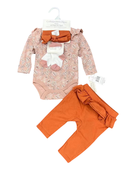 Baby bodysuit and Ruffled Pants Set