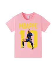 Kylian Mbappe #10 Soccer Jersey for Kids Short Sleeve Football Tee