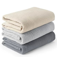 Set-Of-Three Swaddle Blankets of Different Colours