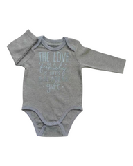 Long-Sleeved Baby Boys' Onesie with Text Design
