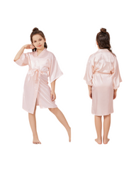 Satin Silk Robe Girls Sleepwear Bathrobe