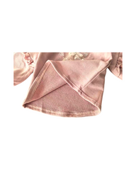 Soft Ribbed Knit Frill Trim Sweatshirt for Toddler Girls