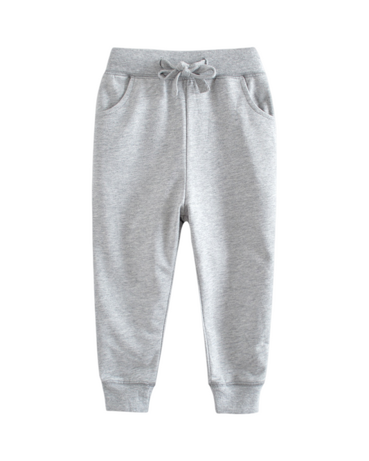 Soft Cotton Drawstring Track Pants Kids Everyday Casual Trousers