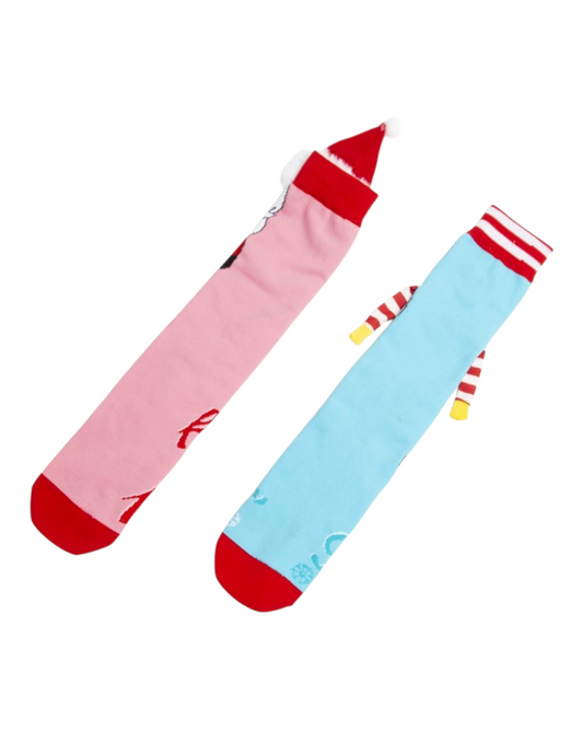 Mismatched Christmas Patterned Kids' Socks