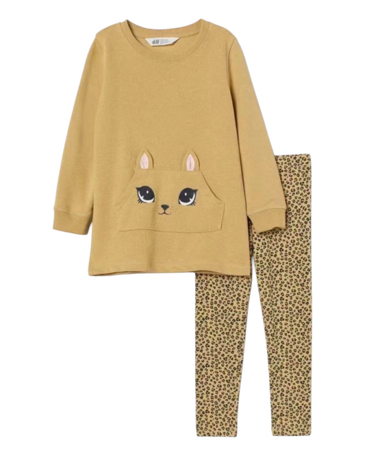 Long-Sleeved Jumper and Leggings Outfit Set