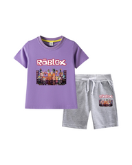 Roblox Printed T-Shirt and Shorts Set