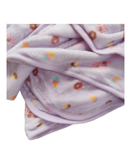 Cute Cartoon Donut Print Soft Fleece Throw Blanket