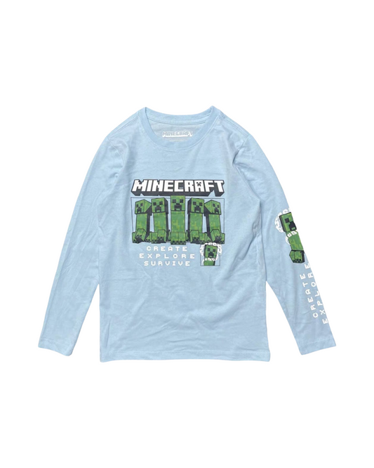Boys Minecraft Print Long Sleeve T-shirt