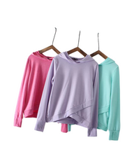 Cozy Pastel Pink Girls Pullover Hoodie