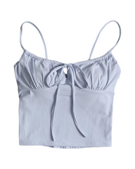 Satin Cami Top with Adjustable Straps & Ruched Bust – Lightweight Camisole