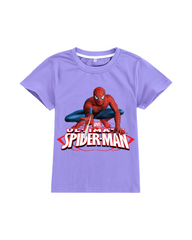 Marvel Spider-Man Graphic Print Kids Crewneck Cotton T-Shirt