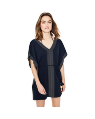 Boho V-Neck Beach Cover Up Dress with Tassels - Lightweight Summer Swimwear Tunic Dress
