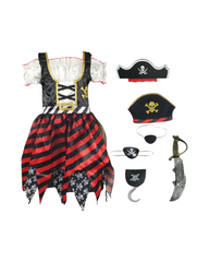 Premium Girls Fairytale Pirate Captain Dress-Up Set