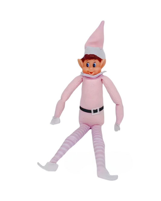 Pink Christmas Elf on the Shelf Doll 31cm