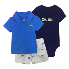 Baby Boys' Patterned Three-Piece Outfit Set