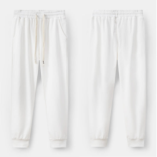 Unisex Cotton Sweatpants with Elastic Waist & Pockets