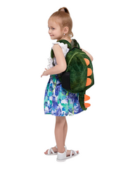 Kids' Hooded Plush Dinosaur School Backpack