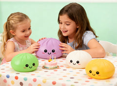 Jumbo 25cm Giant Dumpling Squishy Toy – Cute Kawaii Stress Relief Fidget Plush