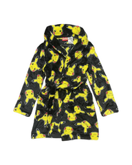 Pokémon Pikachu Kids Graphic Plush Fleece Hooded Bathrobe