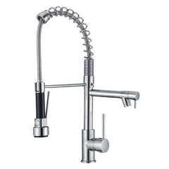 Dual-Mode Pull-Out Kitchen Sink Faucet – Modern Stainless Steel Single Handle Hot and Cold Mixer Tap