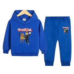 Kids Roblox Graphic Print Hoodie & Sweatpants Set