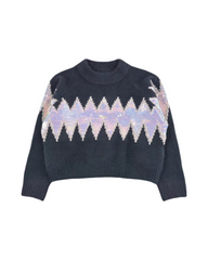 Geometric Jacquard Knit Jumper | Kids Winter Pullover Sweater