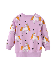 Magical Unicorn Crewneck Sweatshirt Girls Long Sleeve Graphic Top